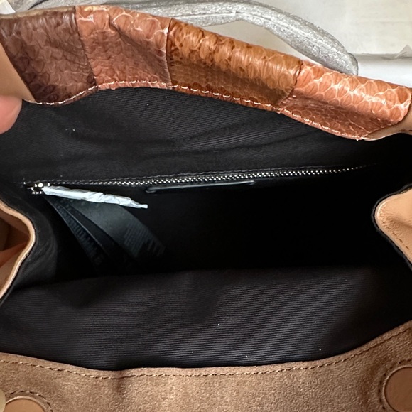 All Saints Tan and Brown Leather Messenger Bag - Picture 8 of 15